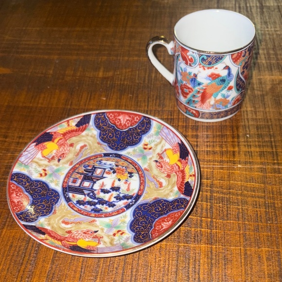 Imari Other - Imari Ware Japanese Porcelain Saucer And Tea Cup